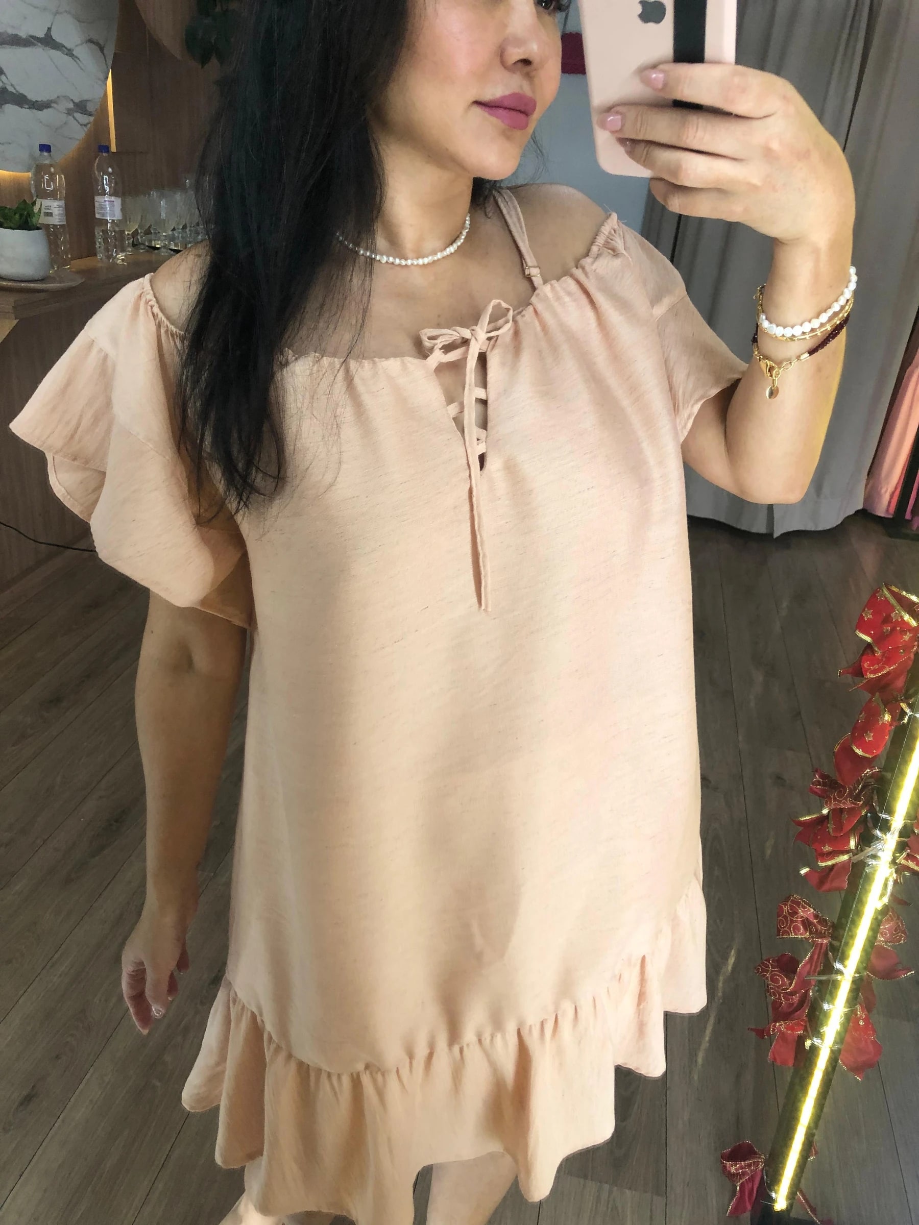 Vestido Maravilha Decote Babado