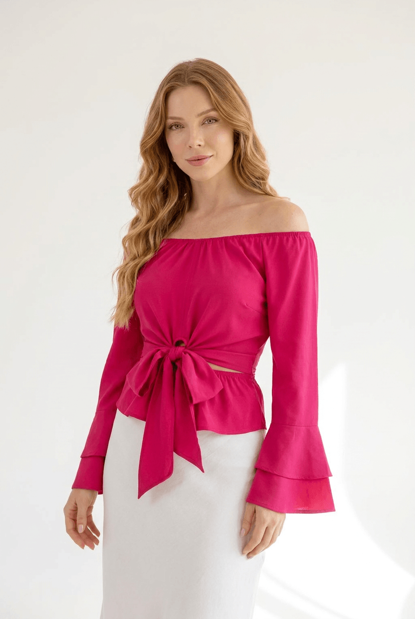 Blusa Ombro a Ombro Amarração
