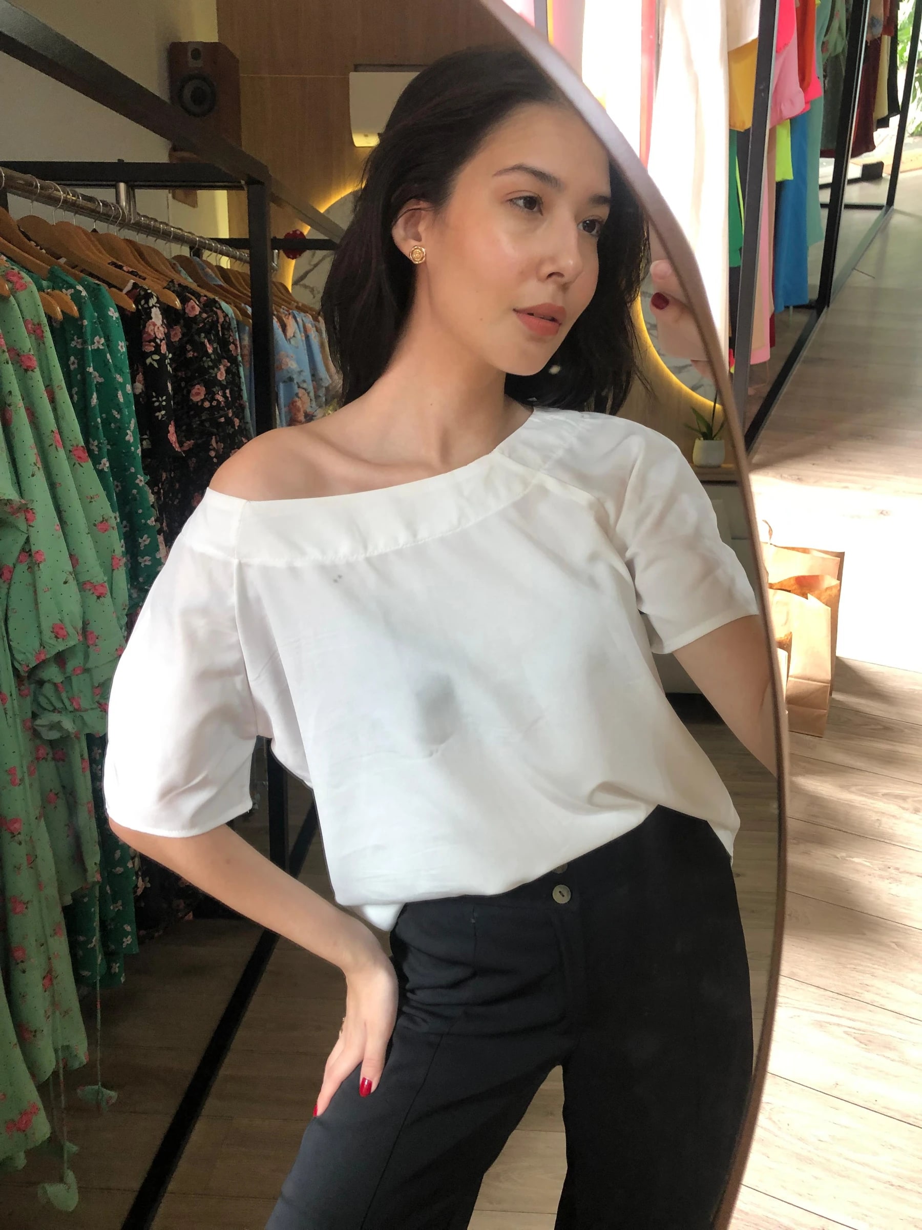 Blusa Basic Decote Canoa