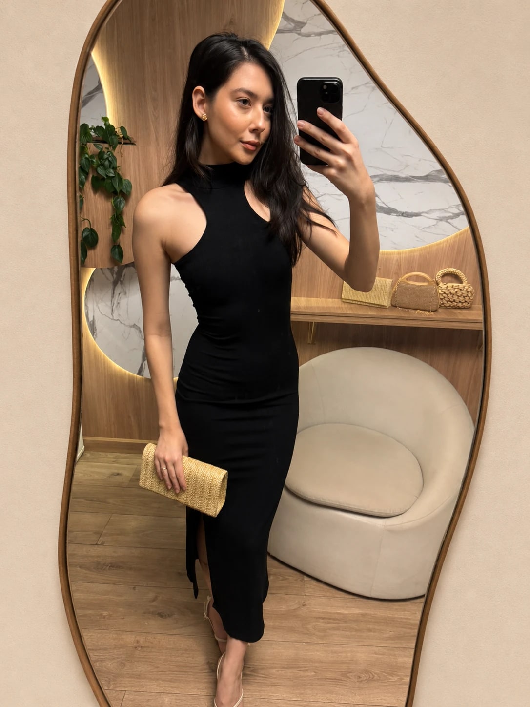 Vestido gola cava Lorena